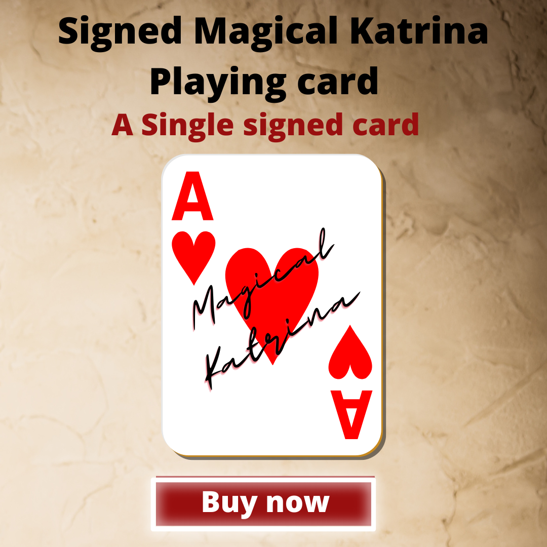 Signed Magical Katrina Playing Card
