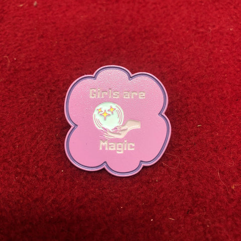 Girls Are Magic Enamel Pin