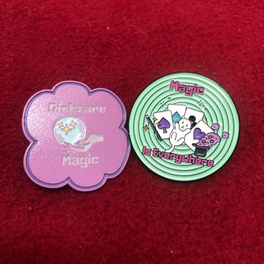 Feminist Enamel Magic Pins - Double Set